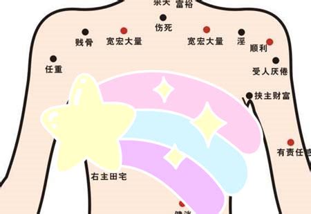 胸部有痣代表什麼|痣说人生：胸上痣的位置与命运图